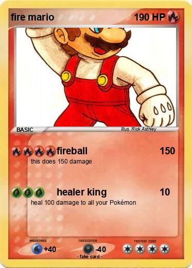 Pokemon fire mario