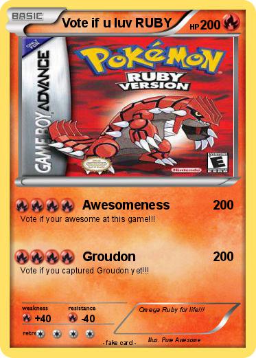 Pokemon Vote if u luv RUBY