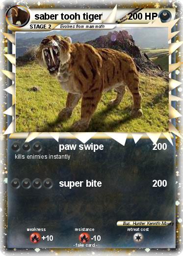 Pokemon saber tooh tiger