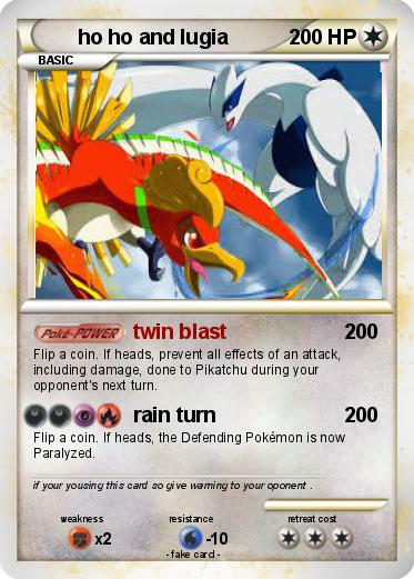 Pokemon ho ho and lugia