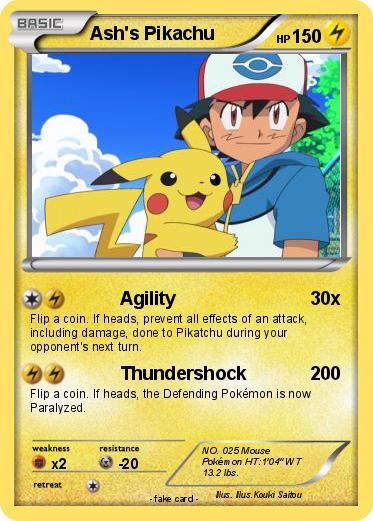 Pokemon Ash's Pikachu