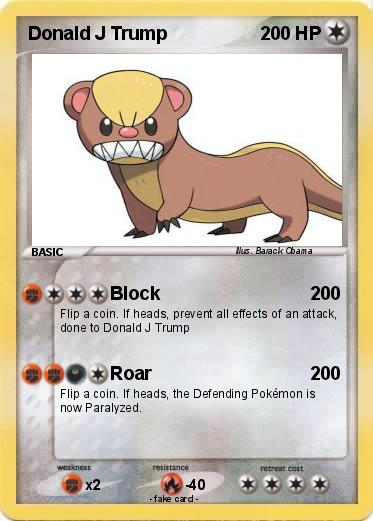 Pokemon Donald J Trump