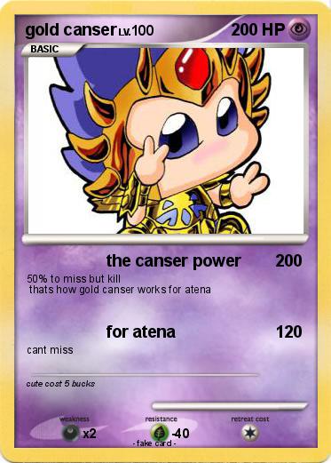 Pokemon gold canser