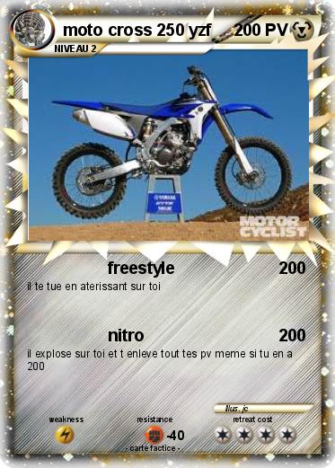 Pokemon moto cross 250 yzf