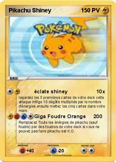 Pokemon Pikachu Shiney