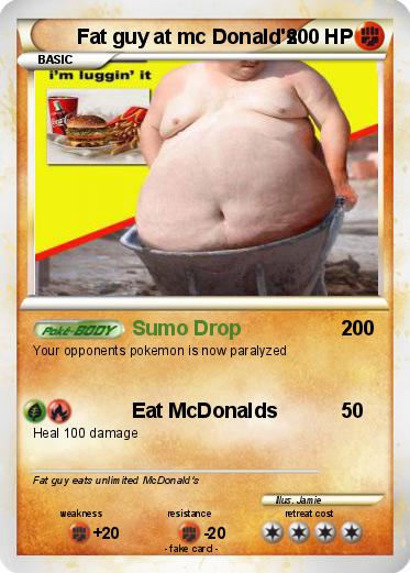 Pokemon Fat guy at mc Donald's