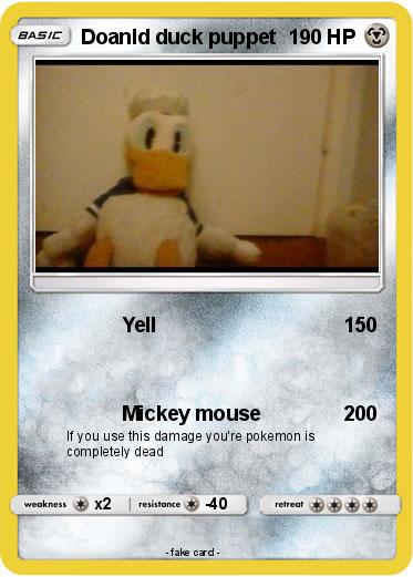 Pokemon Doanld duck puppet