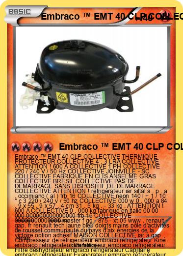 Pokemon Embraco ™ EMT 40 CLP COLLECTIVE