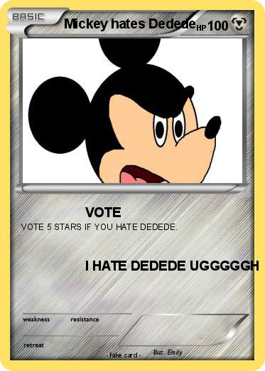 Pokemon Mickey hates Dedede