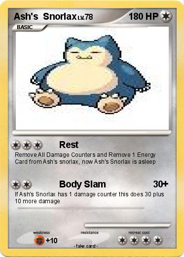 Pokemon Ash's  Snorlax