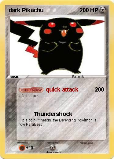 Pokemon dark Pikachu