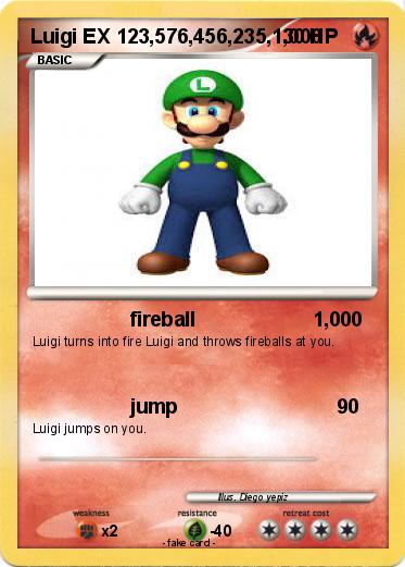 Pokemon Luigi EX 123,576,456,235,1,000
