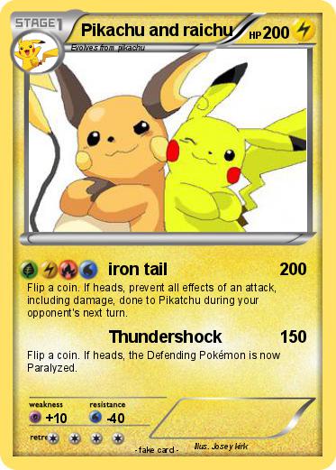 Pokemon Pikachu and raichu