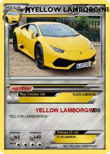 Pokemon YELLOW LAMBORGINI