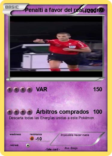 Pokemon Penalti a favor del real madrid