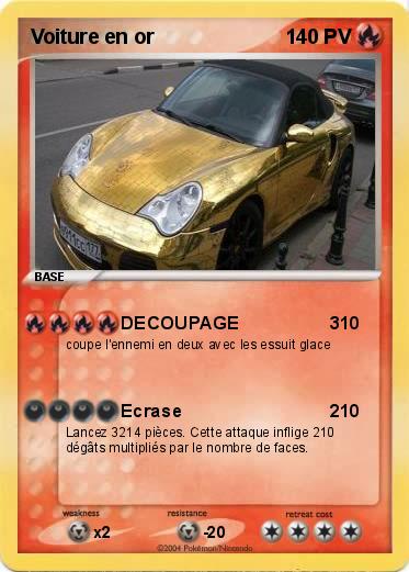 Pokemon Voiture en or