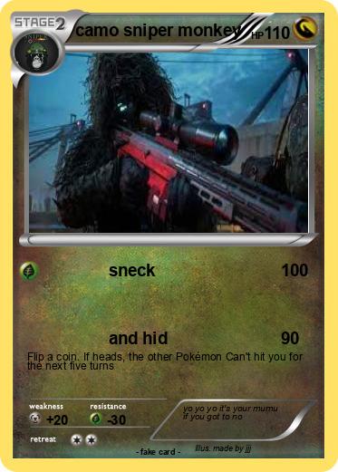 Pokemon camo sniper monkey