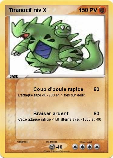 Pokemon Tiranocif niv X