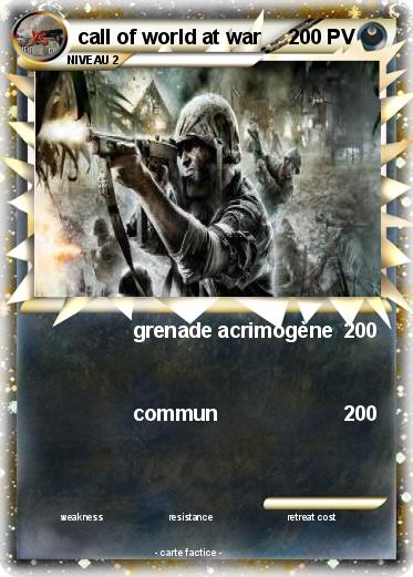 Pokemon call of world at war