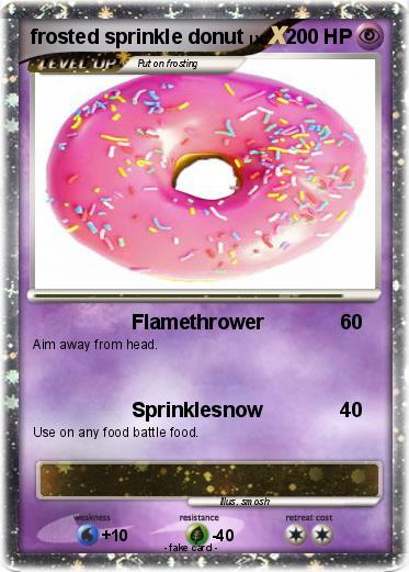 Pokemon frosted sprinkle donut