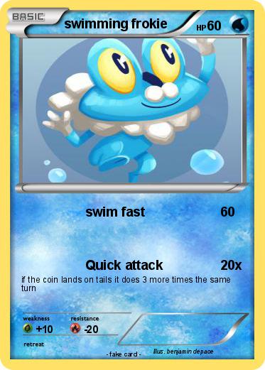 Pokemon swimming frokie