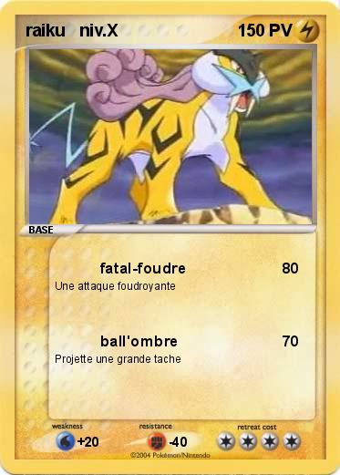 Pokemon raiku   niv.X
