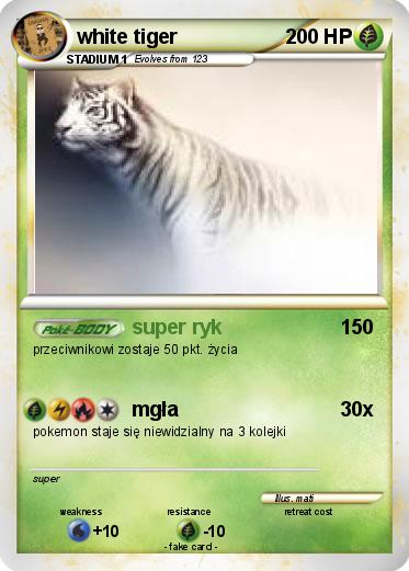 Pokemon white tiger