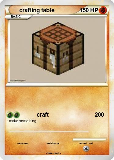 Pokemon crafting table