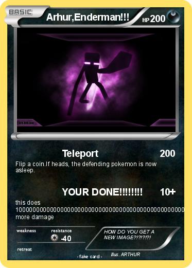 Pokemon Arhur,Enderman!!!