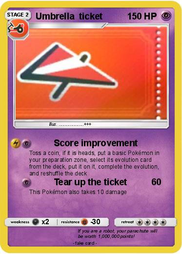 Pokemon Umbrella  ticket