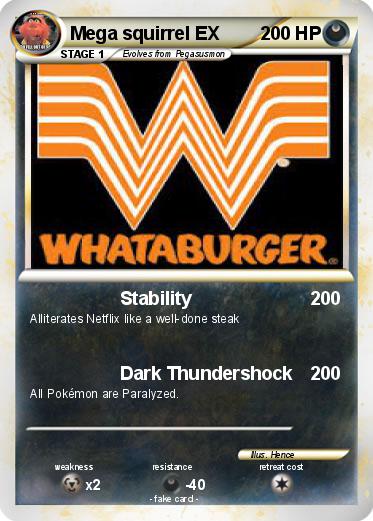 Pokemon Mega squirrel EX