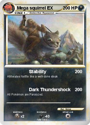 Pokemon Mega squirrel EX