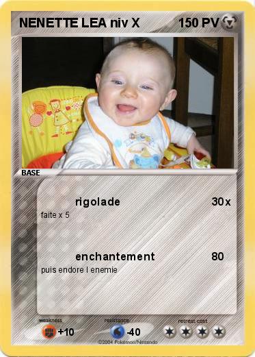 Pokemon NENETTE LEA niv X