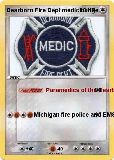 Pokemon Dearborn Fire Dept medic badge