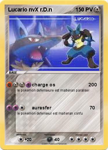 Pokemon Lucario nvX r.D.n