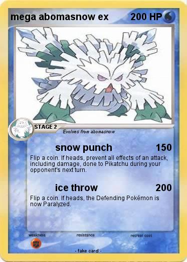 Pokemon mega abomasnow ex
