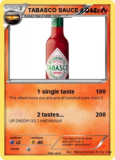Pokemon TABASCO SAUCE 4 DAZ