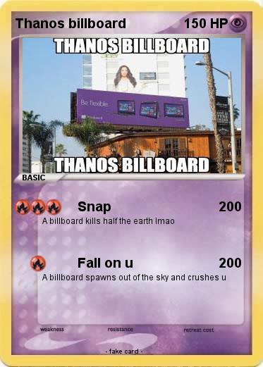 Pokemon Thanos billboard