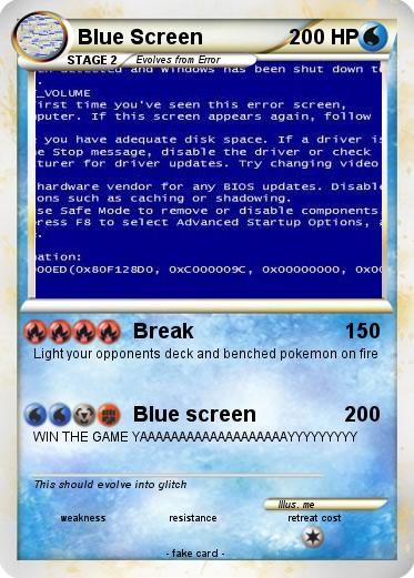 Pokemon Blue Screen