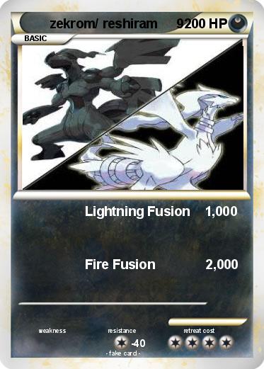 Pokemon zekrom/ reshiram     9