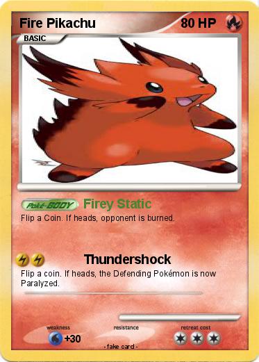 Pokemon Fire Pikachu