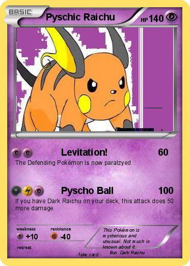 Pokemon Pyschic Raichu