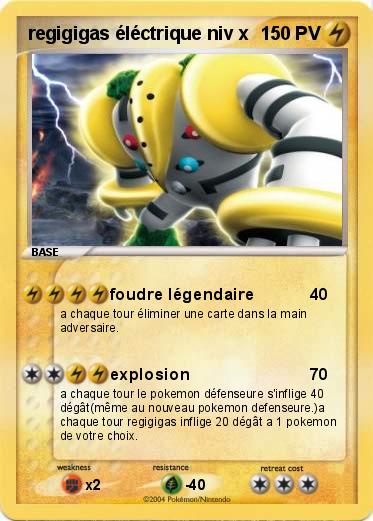 Pokemon regigigas éléctrique niv x