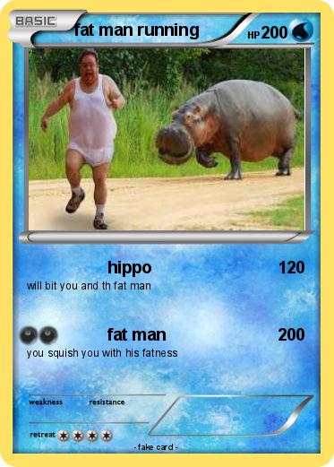 Pokemon fat man running