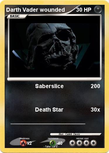 Pokemon Darth Vader wounded