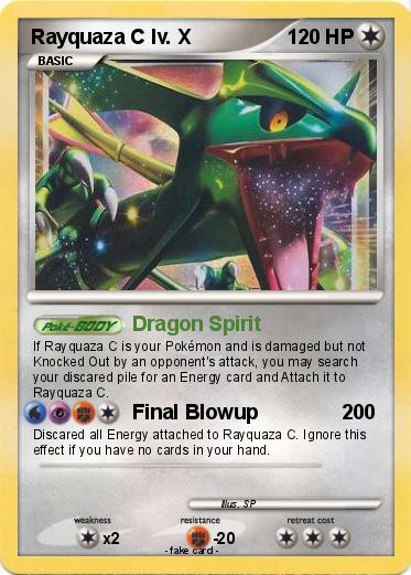 Pokemon Rayquaza C lv. X