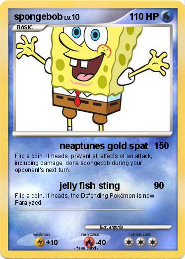 Pokémon spongebob 2639 2639 - neaptunes gold spat - My Pokemon Card