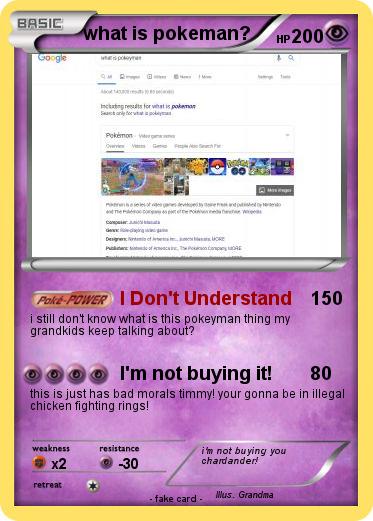 Pokemon what is pokeman?