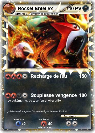 Pokemon Rocket Entei ex