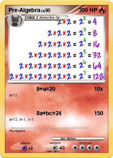 Pokemon Pre-Algebra